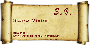 Starcz Vivien névjegykártya